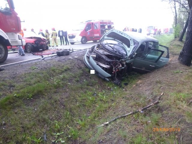 Wypadek na DK 11 między Sierakowem i Molną 29.04.2019.