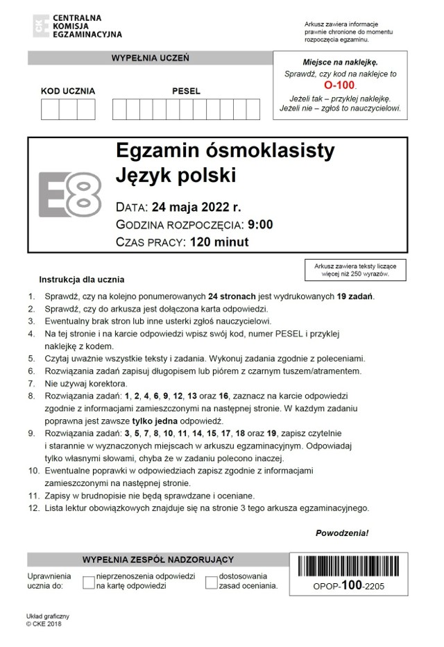 EGZAMIN 8-KLASISTY 2022 POLSKI: arkusz CKE + odpowiedzi. "Zemsta"  Aleksandra Fredry na egzaminie 8-klasisty 25.05.22 | Gazeta Krakowska