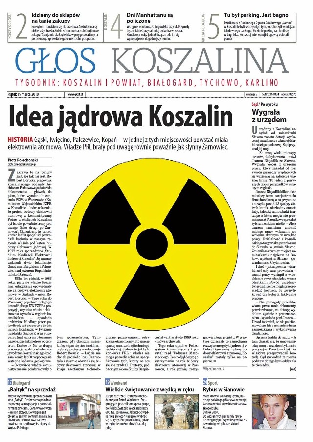 W Głosie Koszalina ciekawa historia o planach budowy  za czasów PRL-u elektrowni atomowej koło Koszalina. Wyszperaliśmy wiele ciekawych faktów, które dopiero niedawno ujrzały światło dzienne.