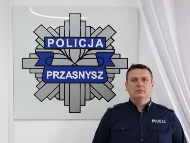 Sierż. szt. Marcin Tański z KPP w Przasnyszu