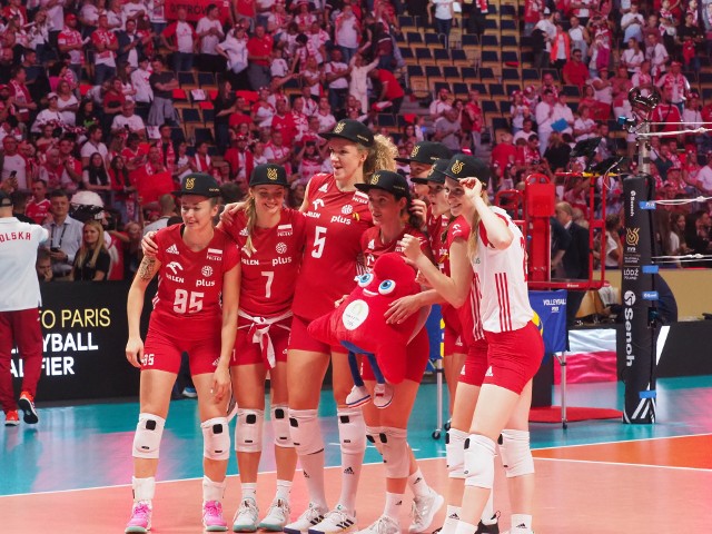 Fot. Reprezentacja Polski w siatkówce kobiet podczas turnieju kwalifikacyjnego do IO
