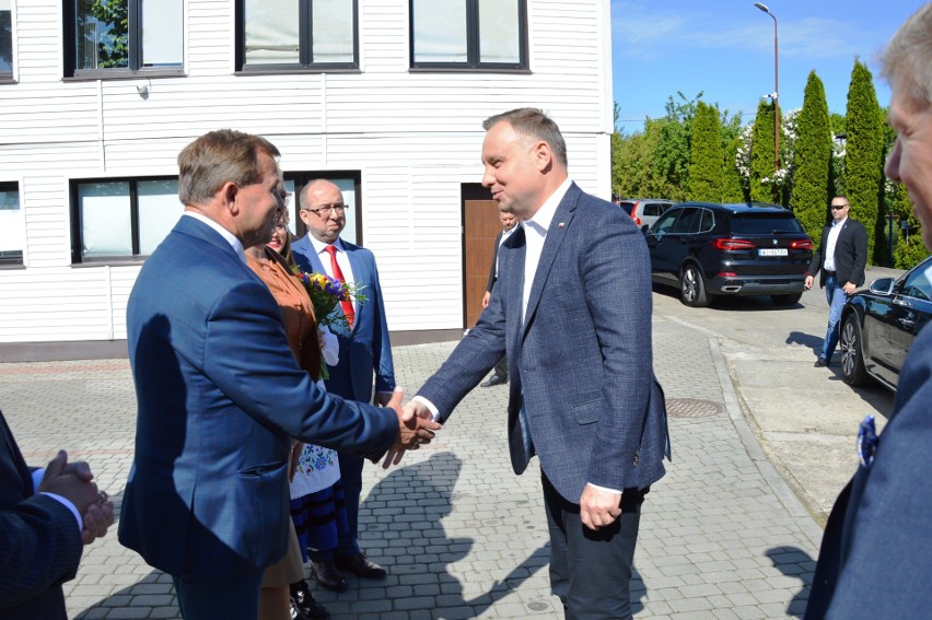 Prezydent Andrzej Duda w bytowskim Wirelandzie .