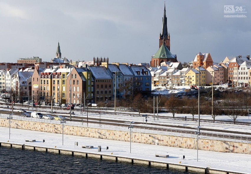 Pierwszy śnieg w Szczecinie. Ale czy nie ostatni? [zdjęcia]