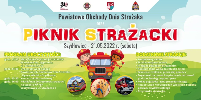 Powiatowe Obchody Dnia Strażaka i piknik strażacki w Szydłowcu. Zobacz program tego wydarzenia
