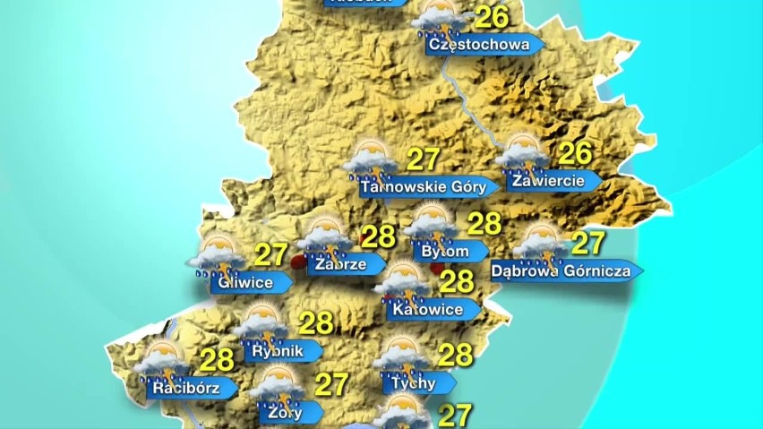 Prognoza pogody na 27 lipca dla województwa śląskiego