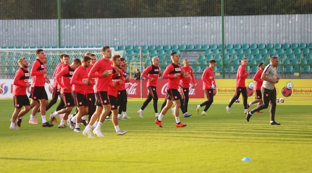 Reprezentacja Polski przed meczem z Portugalią trenowała na stadionie GKS Katowice