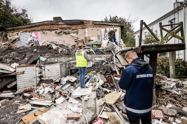 Gaz wybuchł w domu przy ulicy Byszewskiej na osiedlu Czyżkówko w Bydgoszczy