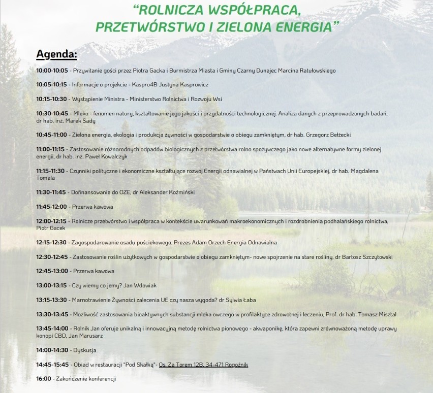 Konferencja naukowa w Czarnym Dunajcu "Rolnicza współpraca,...