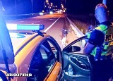 Pijany rowerzysta jechał pod prąd na S3. Miał pretensje do policjantów, którzy go zatrzymali 