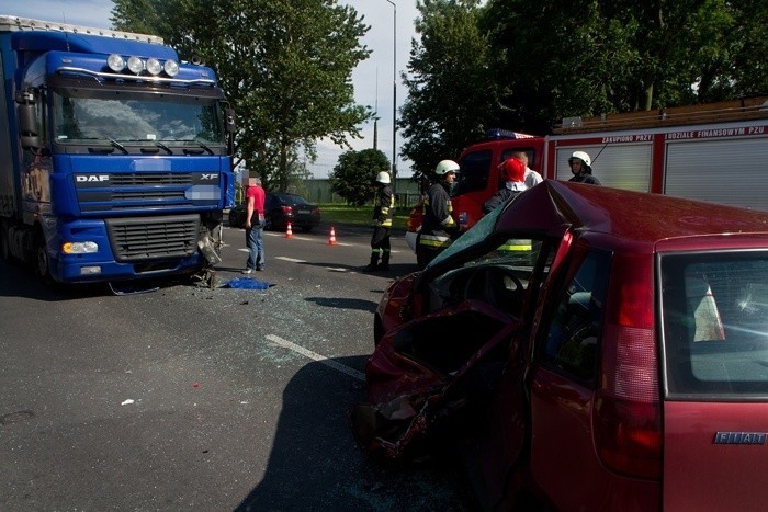 Wypadek na ulicy Koszlaińskiej w Kołobrzegu