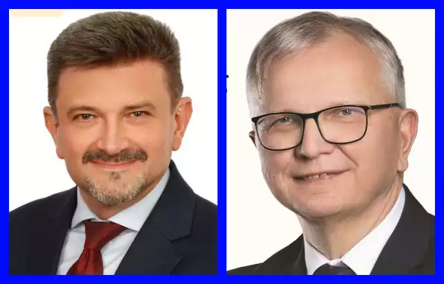 Dwaj rywale polityczni po raz pierwszy stoczą bezpośredni pojedynek wyborczy. W wyborach na burmistrza Kluczborka wystartują: Piotr Pośpiech (z lewej) i Jarosław Kielar.