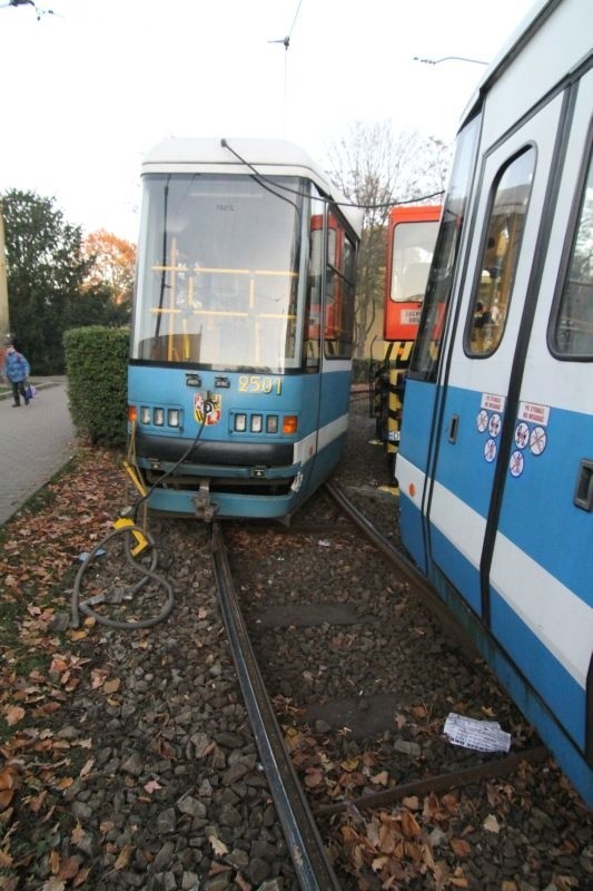 Wrocław: Tramwaj wykoleił się na Biskupinie. Jeździły autobusy zastępcze