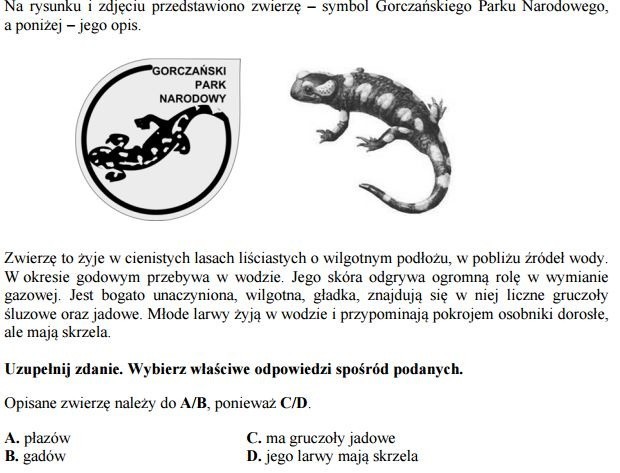 Egzamin gimnazjalny 2016: Przyroda [ODPOWIEDZ, ARKUSZ CKE]