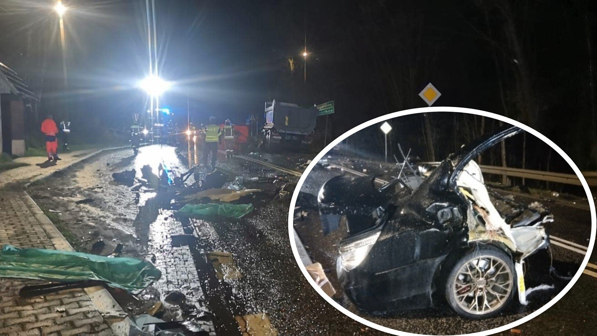 Cztery osoby zginęły na DW 751 w wypadku BMW w Starej Słupi (Świętokrzyskie)