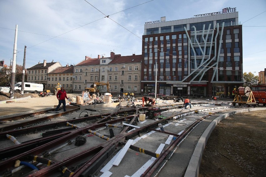 Przebudowa ulicy Hubskiej - stan na 9 października 2018 roku