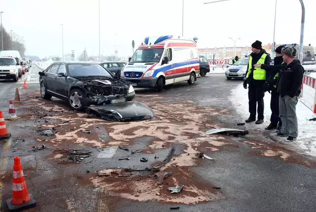 Wypadek na ul. Struga w Szczecinie.