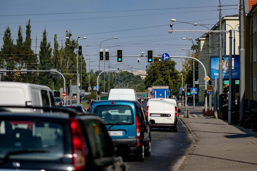 Ul. Przybyszewskiego - w rejonie Bukowskiej wyznaczono...