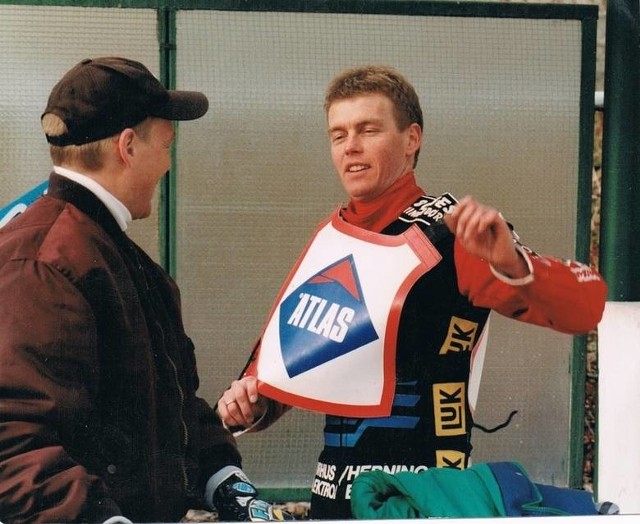 Z prawej Tommy Knudsen, złoty medalista Drużynowych Mistrzostw Polski ze Spartą Wrocław w latach 1993-1995.