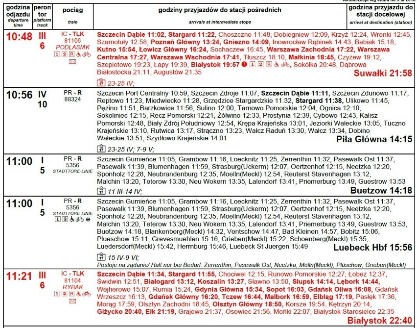 Nowy rozkład jazdy PKP - Szczecin odjazdy od 11.03.2018. Zobacz zmiany. Pilotażowo startuje Szczecińska Kolej Metropolitalna