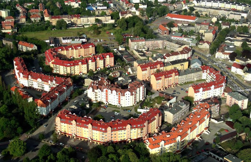 Niesamowite zdjęcia Słupska z lotu ptaka. Tak wyglądał...