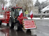Protest rolników w Sandomierzu. Kawalkada oflagowanych pojazdów zmierzała z kilku stron. Zobacz zdjęcia