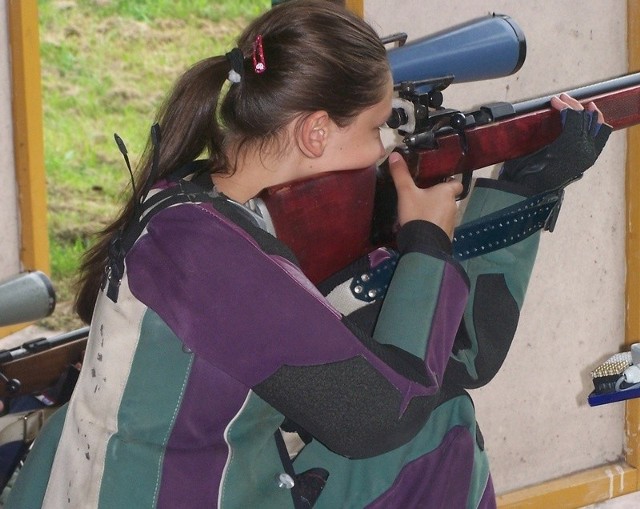 Lęborczanka Adriana Rodziewicz ma talent do strzelania i z zawodów na zawody potwierdza to dobrymi wynikami.
