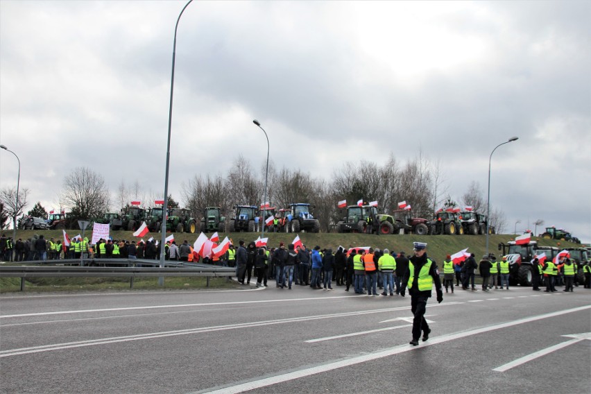 Rolniczy protest w Hrebennem