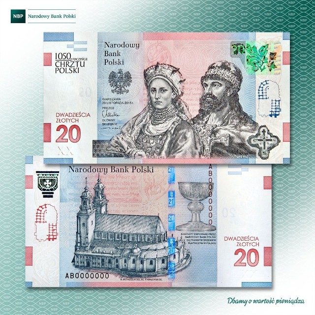 Banknot z okazji 1050-lecia chrztu Polski już w sprzedaży
