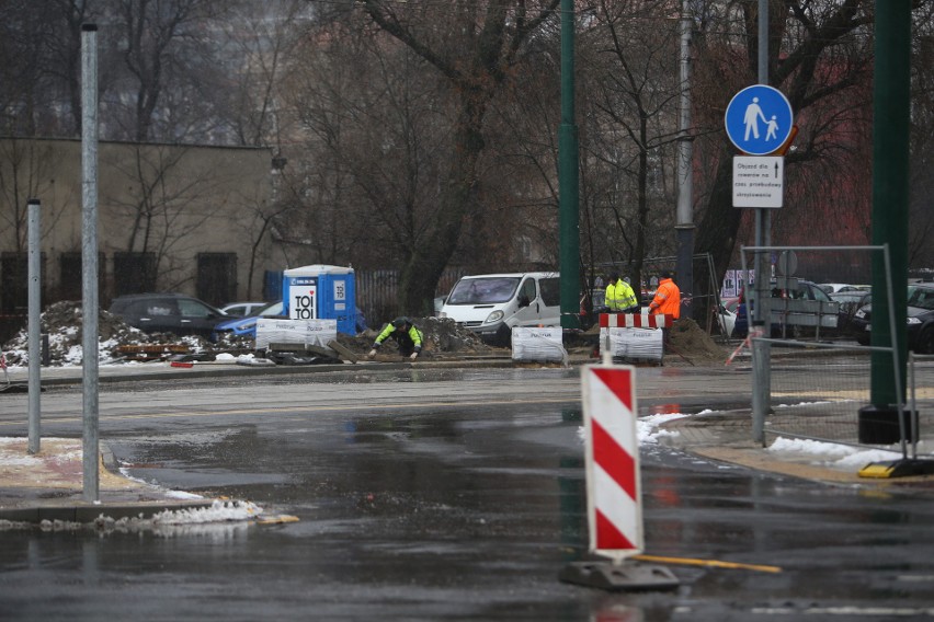 W Katowicach trwa przebudowa skrzyżowania ul. Gliwickiej i Grundmanna