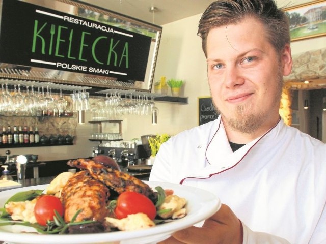 Maksymilian Przybylski, szef kuchni restauracji Kieleckiej  poleca trzy smaczne dania w sam raz na lato