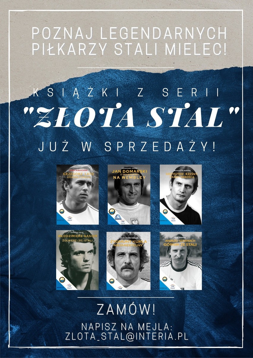 Sześć książek o legendach Stali Mielec: Lacie, Szarmachu, Domarskim, Rześnym, Kukli i Gąsiorze [SPORTOWA PÓŁKA] 