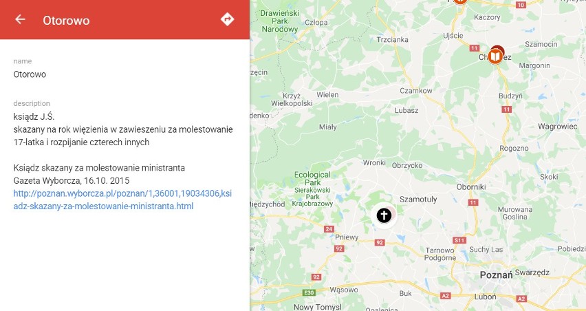 Mapa pedofilii w polskim Kościele pokazuje skalę problemu. Interaktywna mapa księży pedofilów stworzona przez Fundację Nie lękajcie się