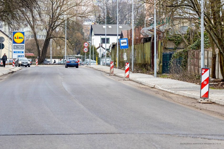 Ulica Modra i Koralowa w Szczecin. Stan prac na: 31.03.2023