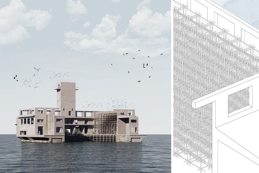 Gdynia: Siedlisko ptaków w torpedowni? Wizja absolwentki architektury Politechniki Gdańskiej
