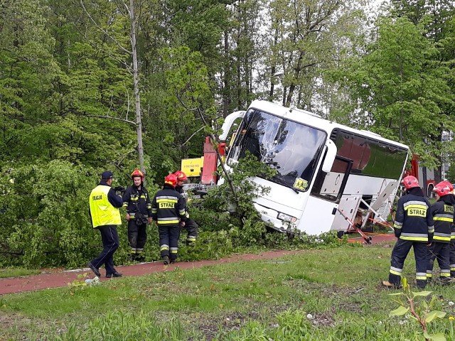 wypadek autobusu szkolnego w Rudzie Śląskiej