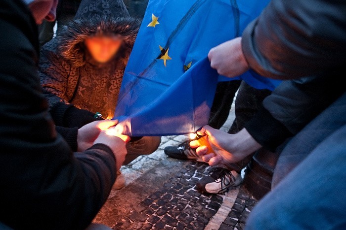 Protest przeciw ACTA w Słupsku...