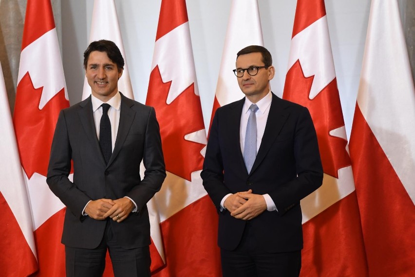 Premier Kanady Justin Trudeau i premier Polski Mateusz...