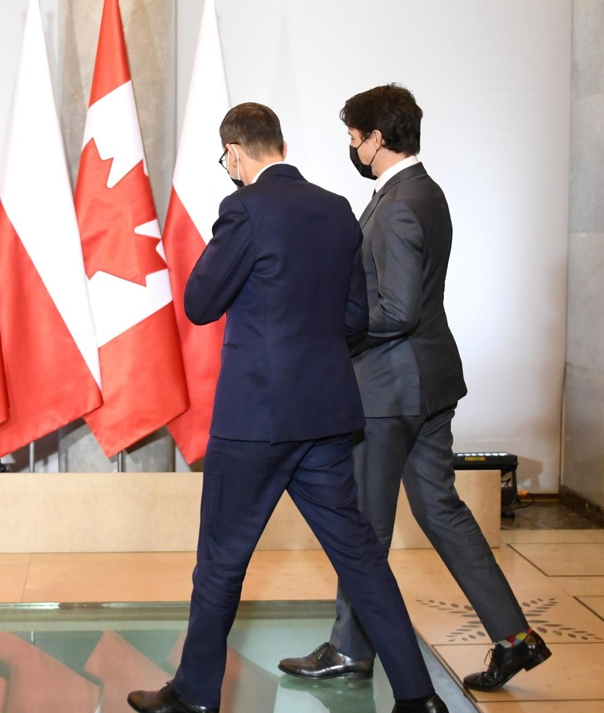 Premier Kanady Justin Trudeau i premier Polski Mateusz...