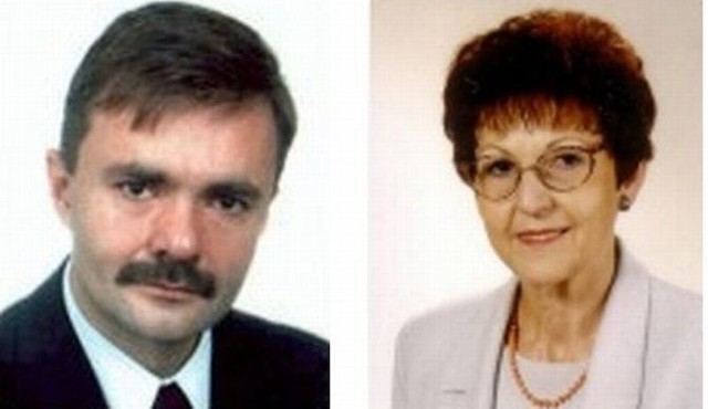 (Od lewej) Waldemar Wrona, Maria Zuba, parlamentarzyści Prawa i Sprawiedliwości.
