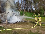Pożar w Supraślu. Spłonęła sauna przy ulicy Uroczysko Pustelnia (zdjęcia)