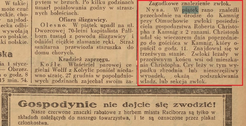 Gazeta Codzienna, 1 stycznia 1929