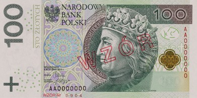 Na banknocie o nominale 100 złotych umieszczono portret...