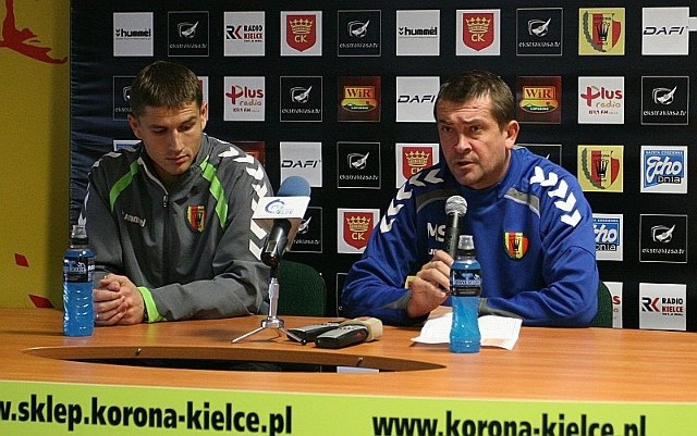 W konferencji przed meczem z Lechią w Gdańsku uczestniczyli bramkarz Korony Radosław Cierzniak i trener Marcin Sasal.