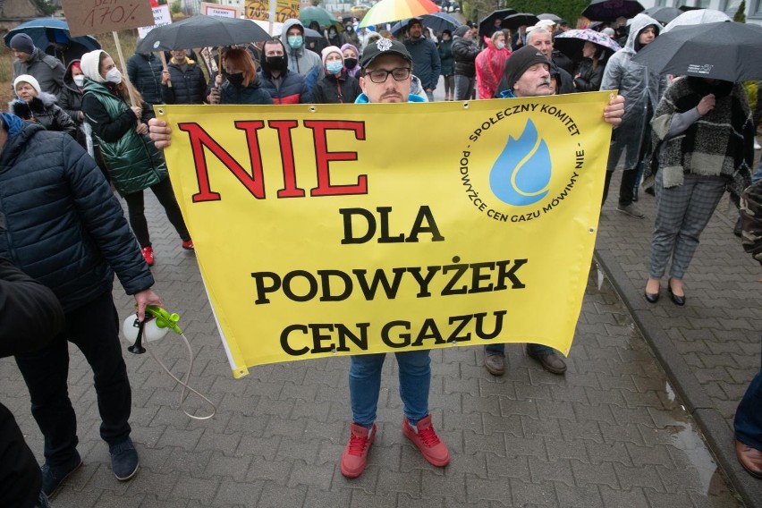 Protest przeciwko podwyżkom cen gazu w G.EN. Gaz Energia....
