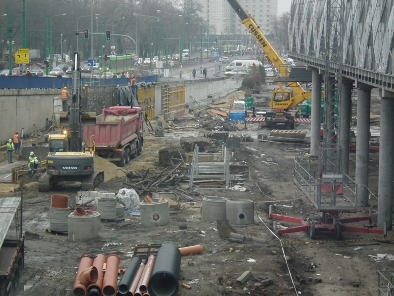 Poznań: Rusza budowa dojazdu do nowego dworca kolejowego. Będą korki! [ZDJĘCIA]