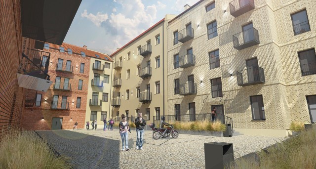 W nowych kamienicach przy ulicach Wałowej i B&oacute;żnicznej  do sprzedaży będą w sumie 33 mieszkania. Na parterach budynk&oacute;w będą lokale usługowe, one też będą na sprzedaż.