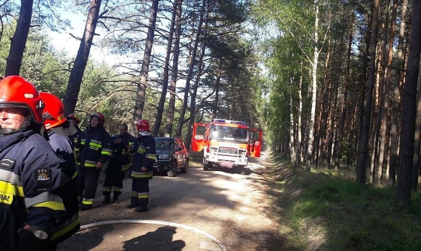 Na odcinku drogi Koczała - Grabowo palił się samochód