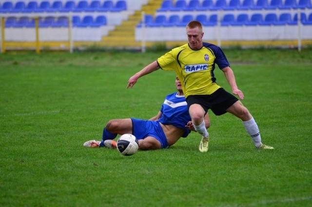 Rafał Gil, strzelił jednego z goli dla Orła Wierzbica w meczu z Warką.