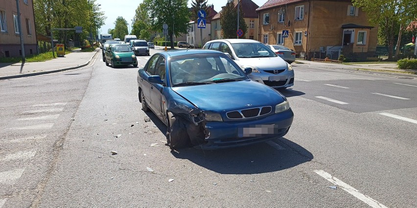 Kolizja w Słupsku na skrzyżowaniu ulic Poznańskiej i Zielonej