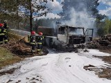 Pożar ciężarówki w Marcinkowie. Interweniowali strażacy